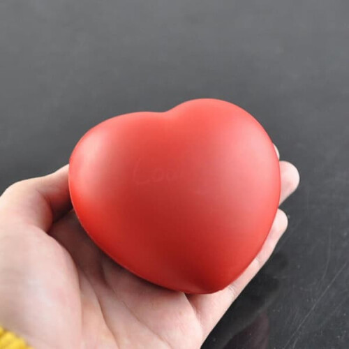 Heart-Shaped Exercise Ball Red Soft Foam 5pcs 2
