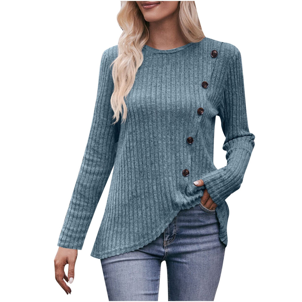 Women's Polyester Long Sleeve Solid Blouse