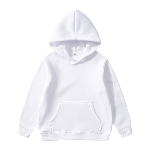 Witte pullover hoodie voor jongens, maat 8-10 jaar