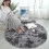 Soft warm shaggy round rug 140 cm 3