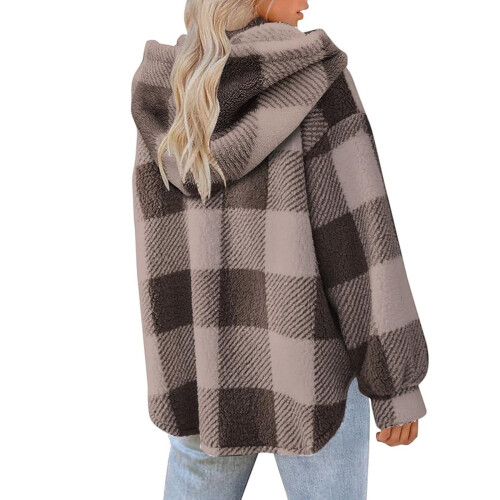 Dame vinterjakke med hette, langermet pullover 2