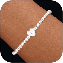 Zartes Damenarmband in Herzform mit dem Buchstaben AZ