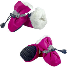 Hondenwinterlaarzen met antislip pluche voering en reflecterende bandjes.