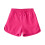 Mädchen-Sommershorts, einfarbig, mit elastischem Bund, pinkfarben 1