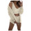 QLEICOM Dames Pluche 3-delige Loungewear Set Wit S 1
