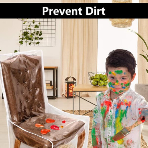 Chair Protector Plastic Transparent Dining Cover 2