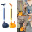 Otamatone electronic musical instrument yellow 2
