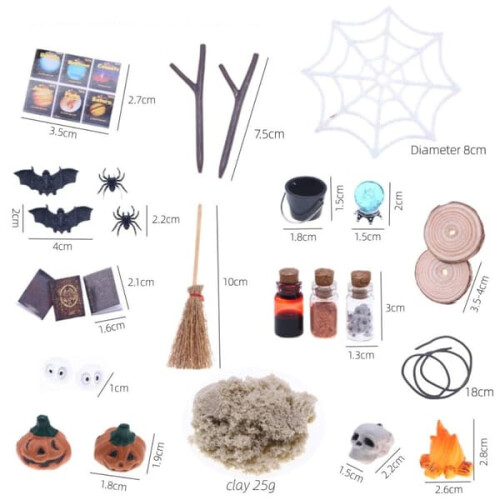 Dollhouse Miniature Halloween Decoration Set 1