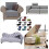 Light Blue Non-slip Stretch Sofa Armrest Covers 2 pcs 3