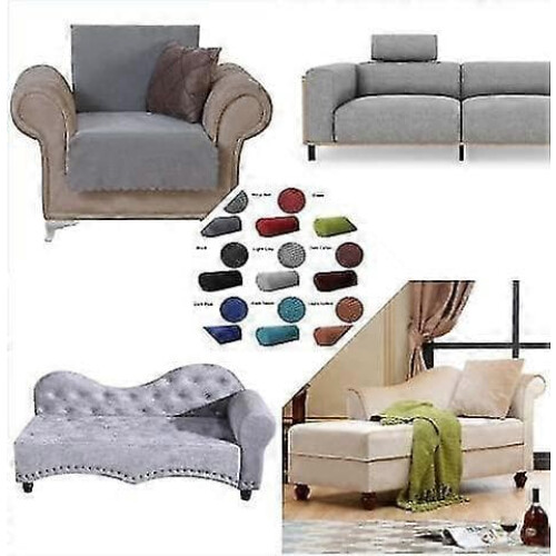Light Blue Non-slip Stretch Sofa Armrest Covers 2 pcs 2