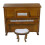 Miniature piano and stool set for dollhouse 2