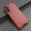Galaxy A14 case shockproof honeycomb texture red 2