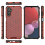 Galaxy A14 case shockproof honeycomb texture red 4