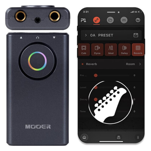 MOOER Prime P1 Gitarr Multi-Effekter Processor Hörlursförstärkare, Basgitarrpedaler med 126 Effekter, Stämapparat, Förstärkare, Metronom 1