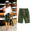 Damen-Leinenshorts, sommerlich, lässig, Baumwollmischung, elastischer Stoff 2