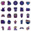 Neon graffiti stickers 100 pieces 4