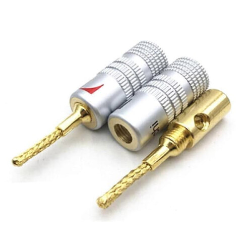 Copper Wire Banana Plug Speaker Connector 2mm 4pcs 2