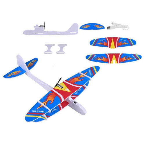 Rechargeable Glider Plane Blue Outdoor Toy 1