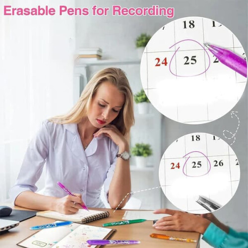 Erasable Ballpoint Pen Set 8 pcs 0.7mm 8 colors 1