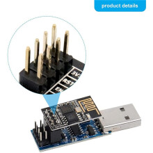 3X Adaptador de Descarga Programador WiFi USB A ESP8266 Breakout CH340C ESP-01 ESP-01S Prog con Reinicio de Circuito de Descarga Automática