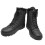 Botas táticas masculinas de trabalho em couro com zíper lateral 2