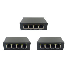3X 4 Port Gigabit POE 100/1000M Network Extender IEEE802.3Af/At Plug& for PoE NVR IP Camera AP