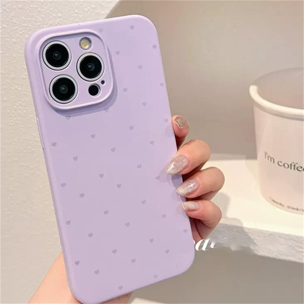 Color Love Heart Liquid Silicone Case For Iphone 15Â12 White/Pink/Blue 9087558729936
