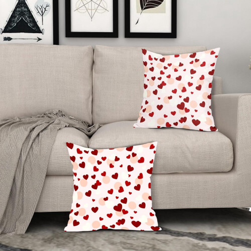 Conjunto de 2 capas de almofada rosa para o Dia dos Namorados, 50x50cm (20x20 polegadas). 2