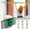 Digital Alarm Clock with 7-inch LED Mirror Screen Green 2
