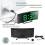 Digital Alarm Clock with 7-inch LED Mirror Screen Green 5