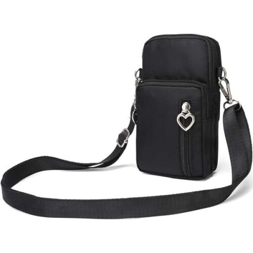 Mobile Phone Bag Black Shoulder Strap 1
