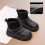 Kinder-Winterstiefel, schwarz, einfarbig, Größe 13,5 4
