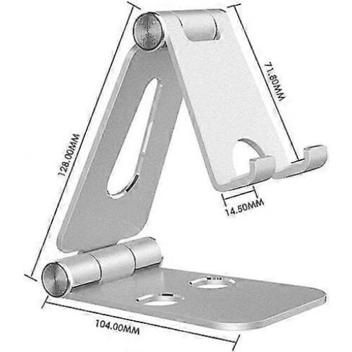 Phone holder tablet stand aluminum silver 2