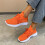 Leichte Damen-Sneaker aus gewebtem Mesh, orange, Größe 7 7