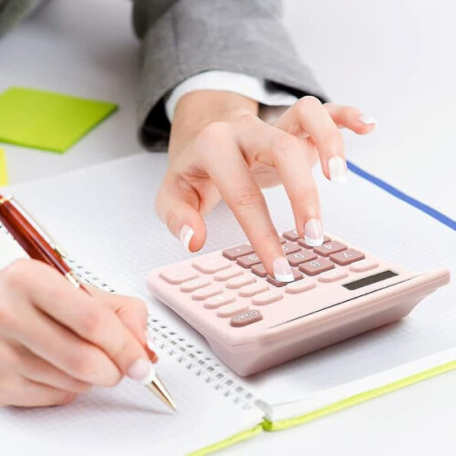 Pink Desktop Calculator 12-Digit LCD Display 2