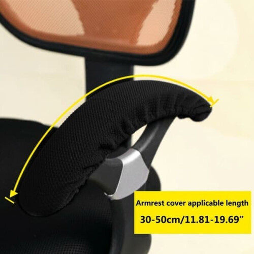 Office Chair Armrest Covers Black 1 Pair 2