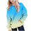 Moletom oversized fofo para adolescentes com estampa degradê. 2