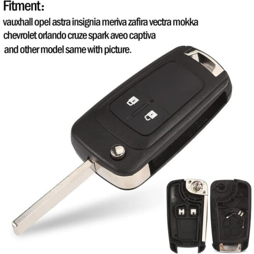 Vauxhall Opel Remote Key Shell 2-Button with Blade 1 Pc 1