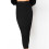 Sort højtaljet bodycon-nederdel til kvinder M 3