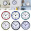 Silent wall clock large numbers round light green 2