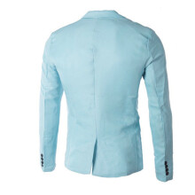 Men's casual slim fit blazer jacket in blue size 2XL