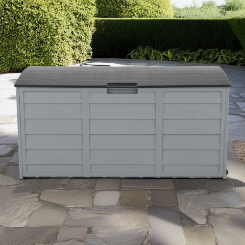 Outdoor Waterproof Deck Box Polypropylene 75 Gallon Grey