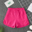 Mädchen-Shorts mit elastischem Bund, Taschen, einfarbig, Pink, 2