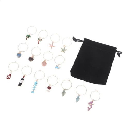 Wine Glass Charms Identification Tags 15 pcs 1