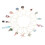 Wine Glass Charms Identification Tags 15 pcs 4