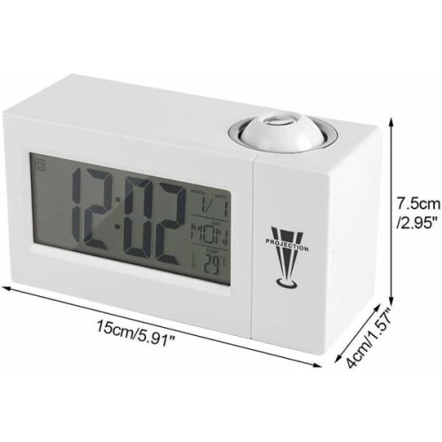 Digital Alarm Clock with Projector Dimmable Sleep Timer 1