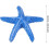 Blue starfish resin aquarium decoration set 2