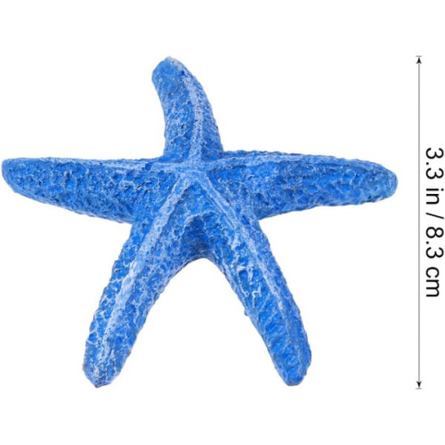 Blue starfish resin aquarium decoration set 1