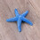 Blue starfish resin aquarium decoration set 4