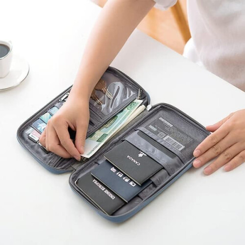 Blue passport cover waterproof protective bag 1 pc 1